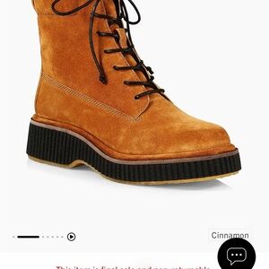 rag & bone Cinnamon Suede Lace-Up Boots